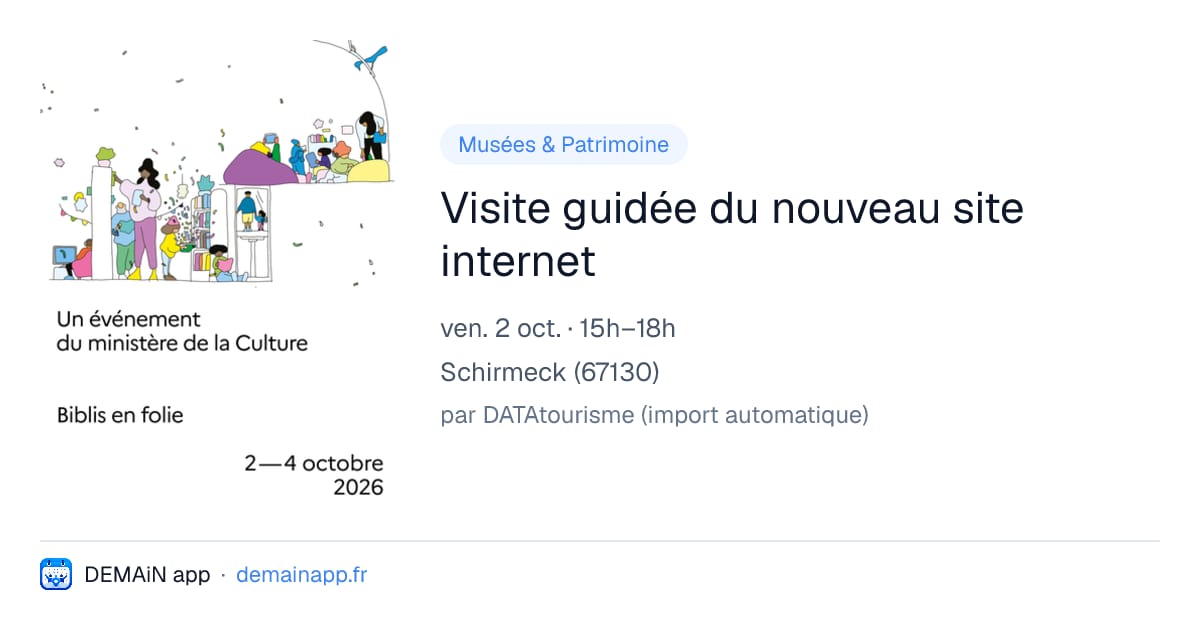 Visite guidée du nouveau site internet — Schirmeck