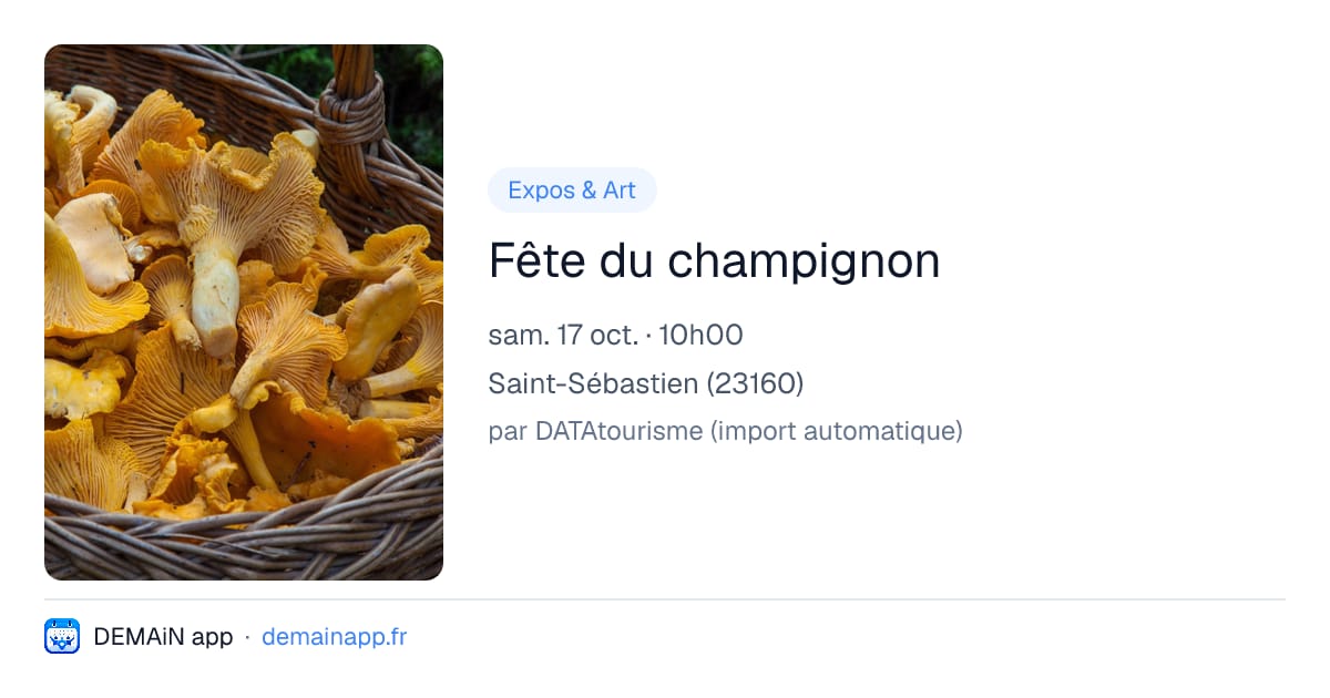 Fête du champignon — Saint-Sébastien