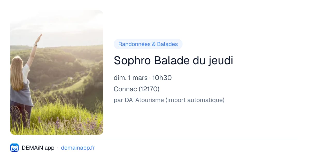 Sophro Balade du jeudi — Connac