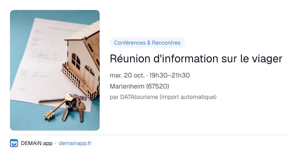Réunion d'information sur le viager — Marlenheim