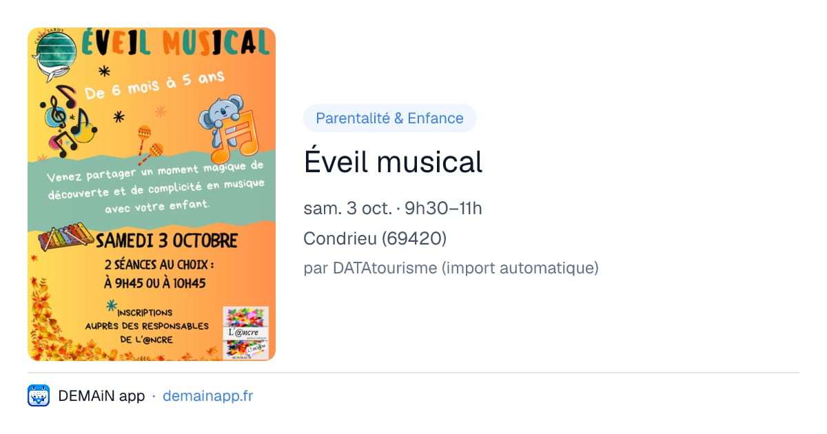 Éveil musical — Condrieu