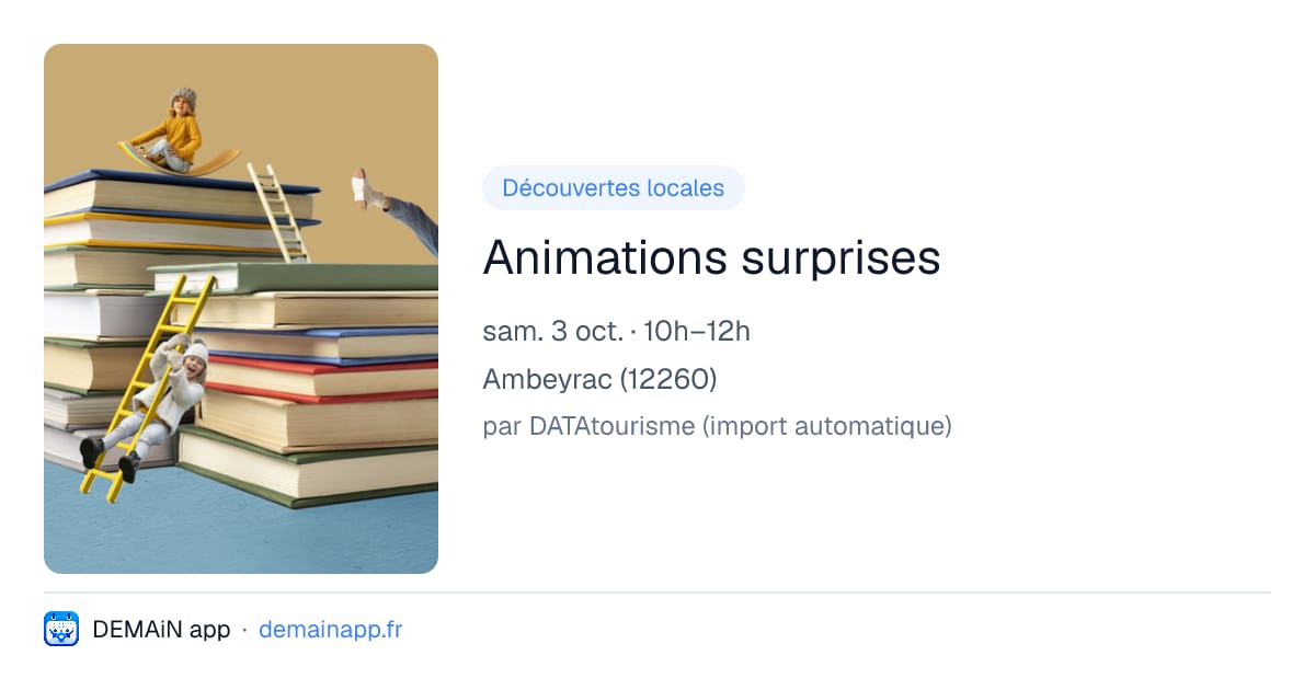 Animations surprises — Ambeyrac