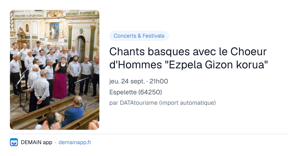 Chants basques avec le Choeur d'Hommes "Ezpela Gizon korua" — Espelette