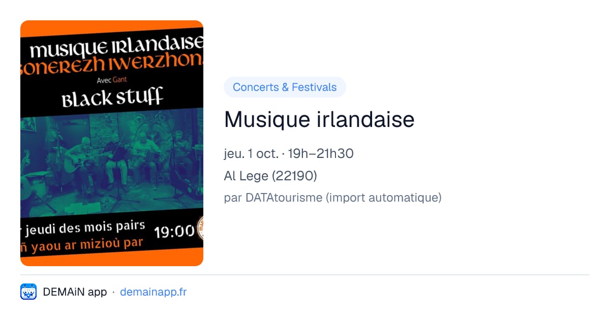 Musique irlandaise — Al Lege