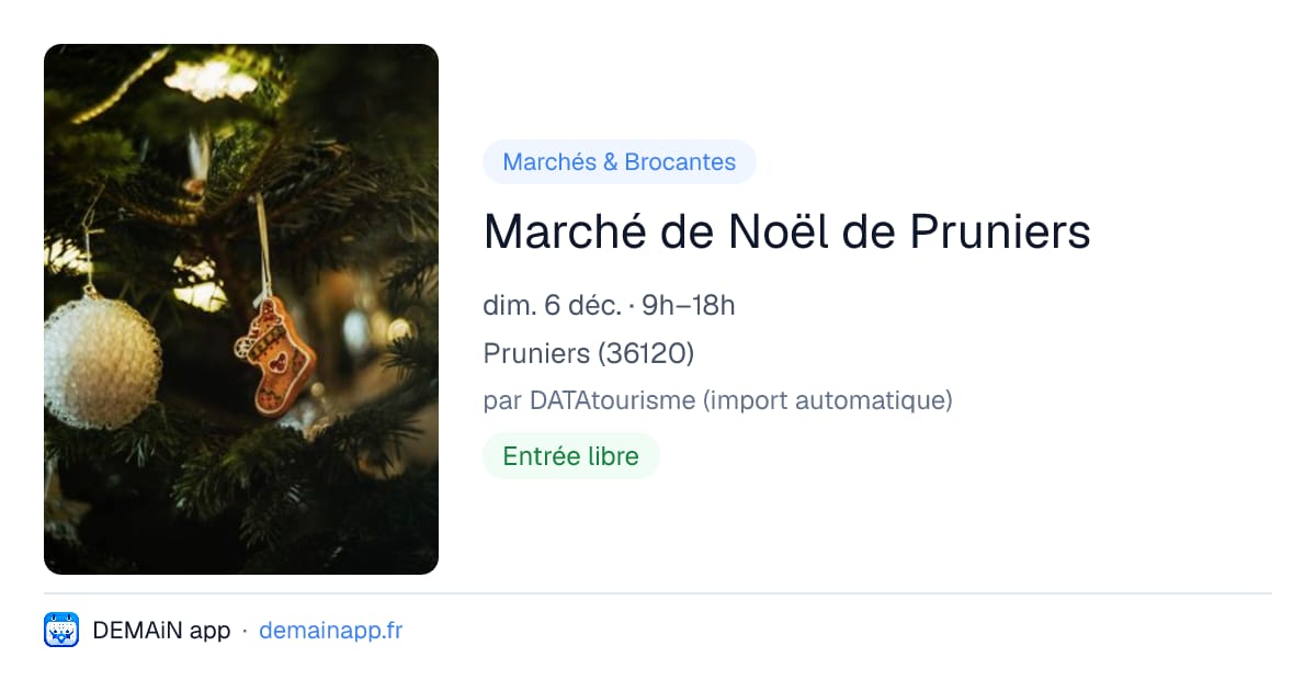 Marché de Noël de Pruniers — Pruniers