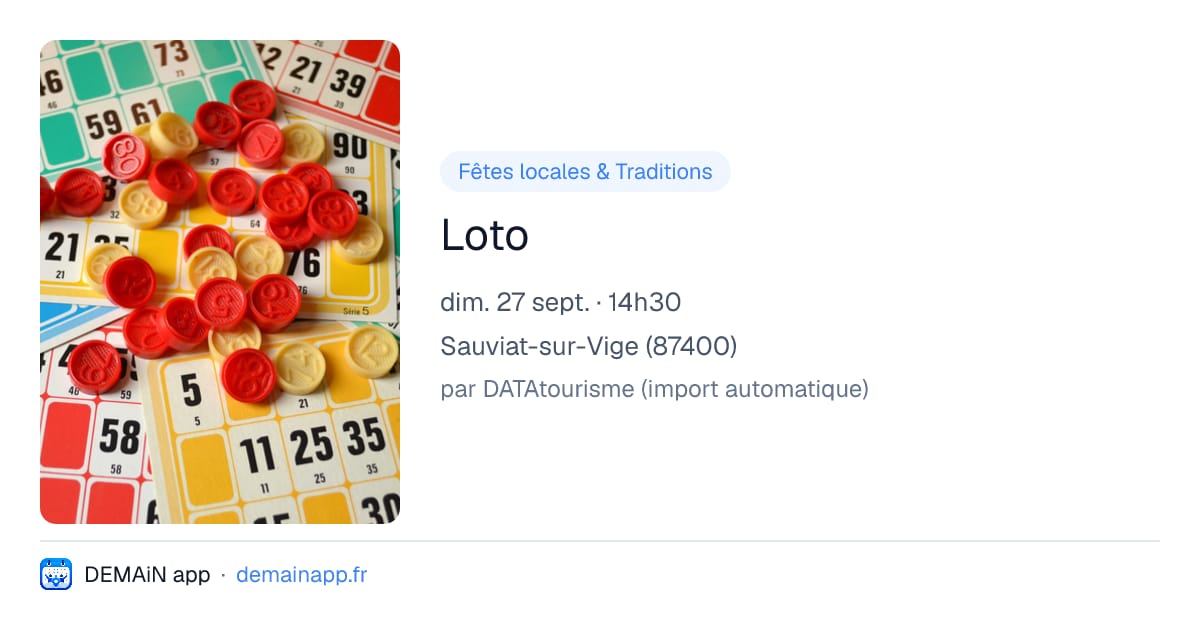 Loto — Sauviat-sur-Vige