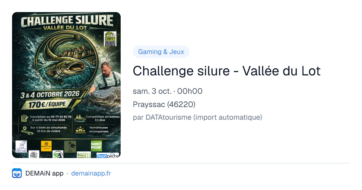Challenge silure - Vallée du Lot — Prayssac