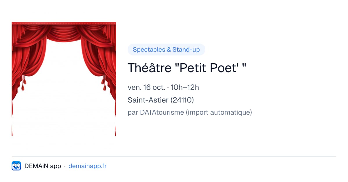 Théâtre "Petit Poet' " — Saint-Astier