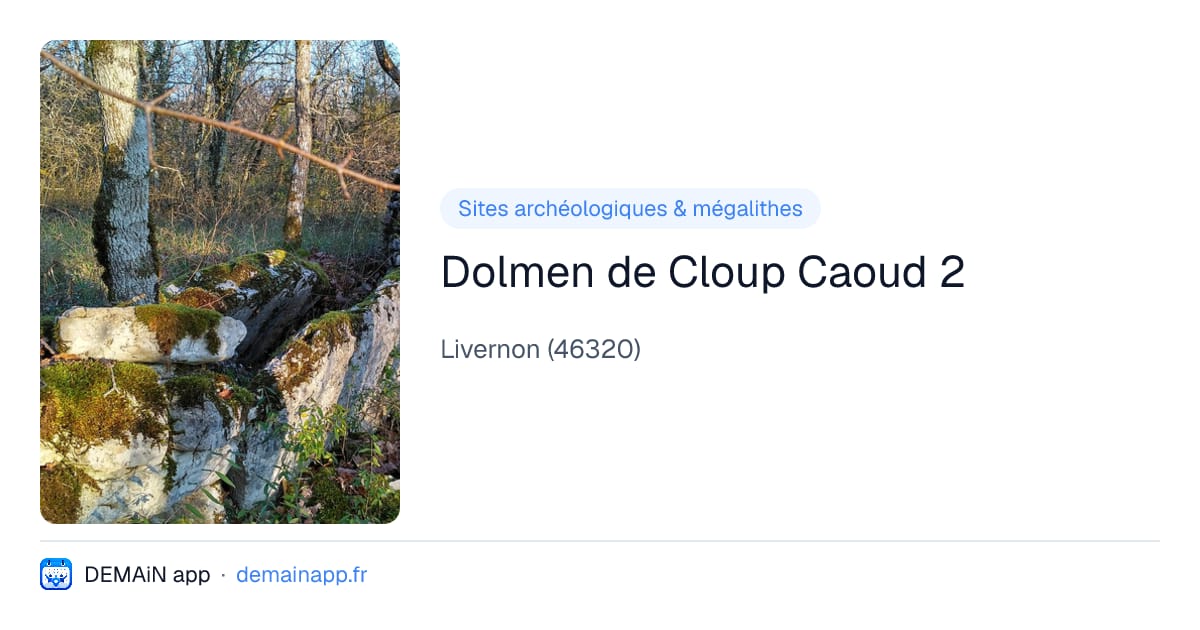 Dolmen de Cloup Caoud 2 — Livernon