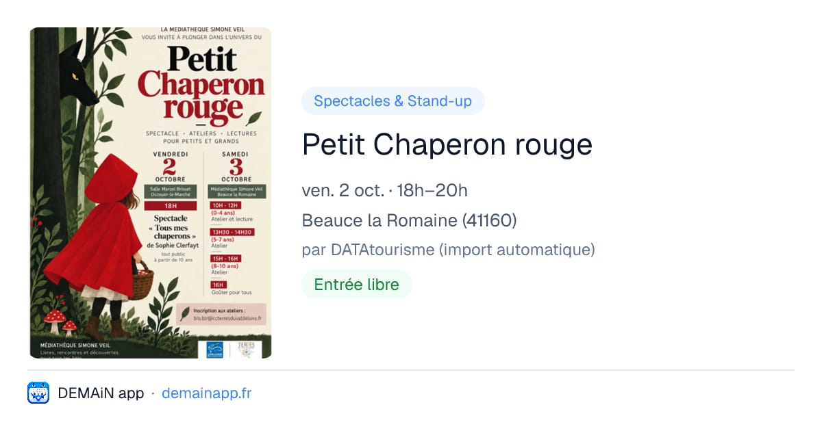Petit Chaperon rouge — Beauce la Romaine