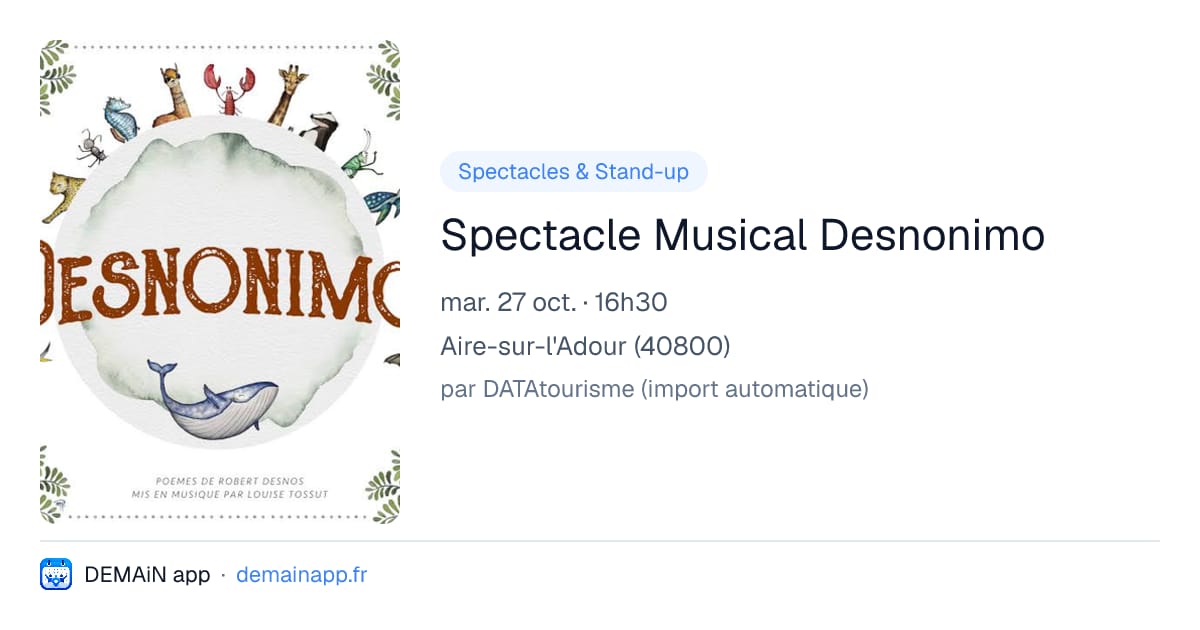 Spectacle Musical Desnonimo — Aire-sur-l'Adour