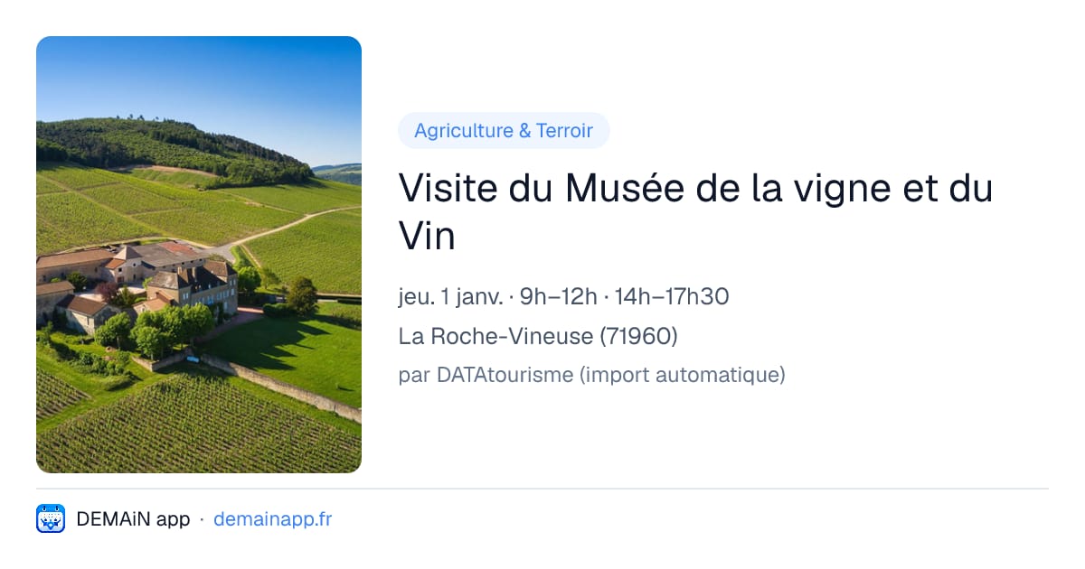 Visite du Musée de la vigne et du Vin — La Roche-Vineuse
