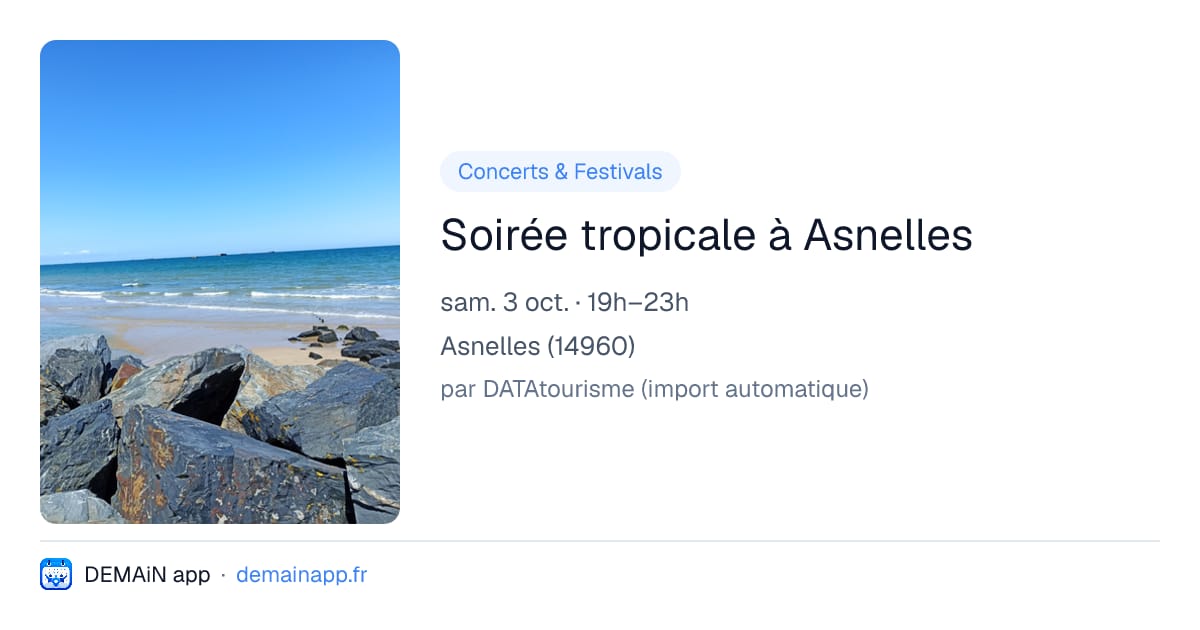 Soirée tropicale à Asnelles — Asnelles