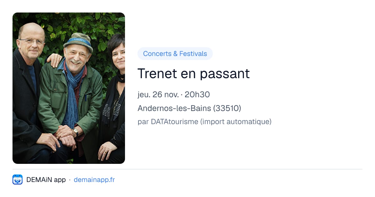 Trenet en passant — Andernos-les-Bains