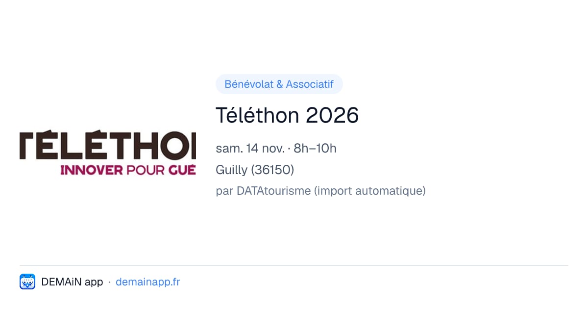 Téléthon 2026 — Guilly
