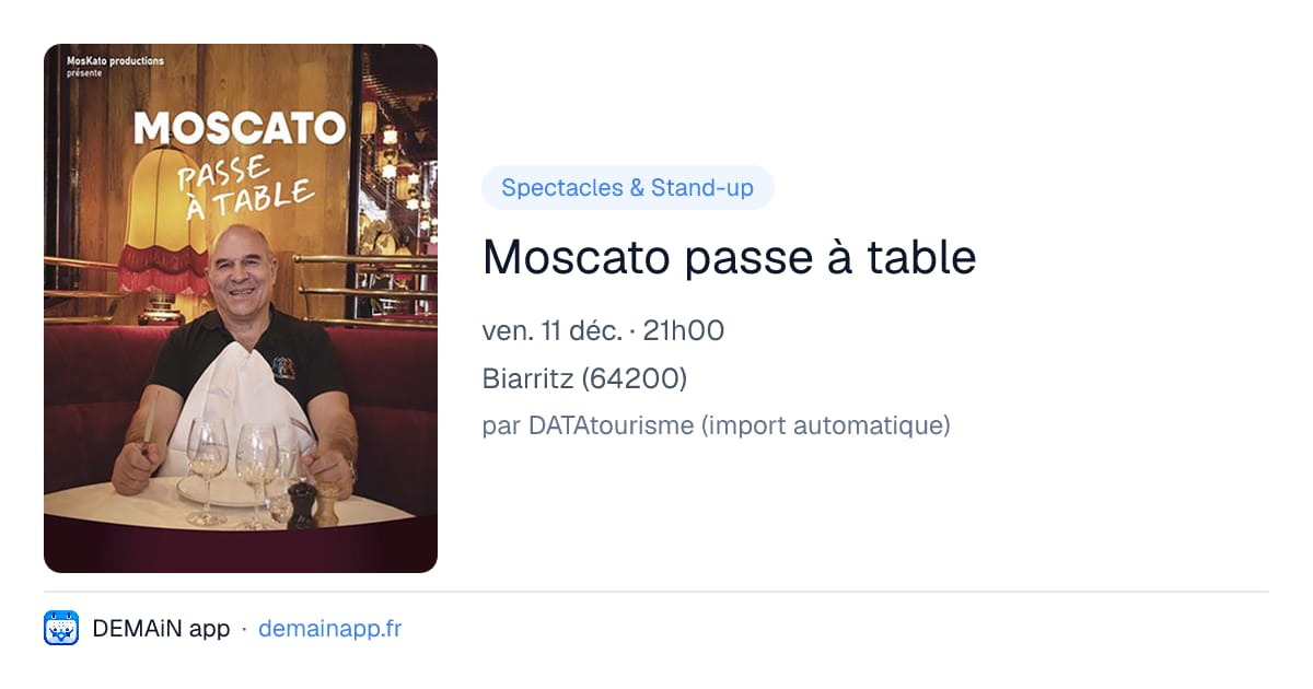 Moscato passe à table — Biarritz