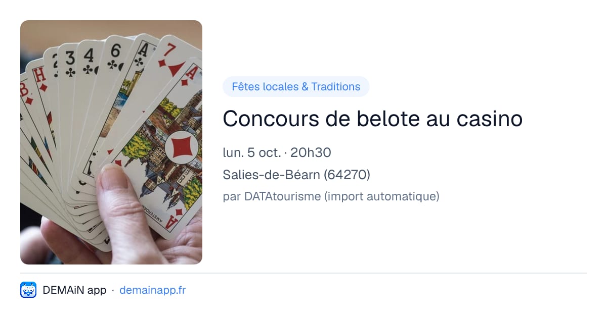Concours de belote au casino — Salies-de-Béarn
