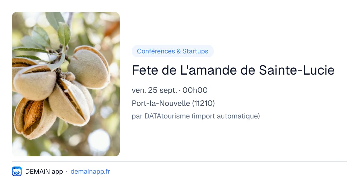 Fete de L'amande de Sainte-Lucie — Port-la-Nouvelle