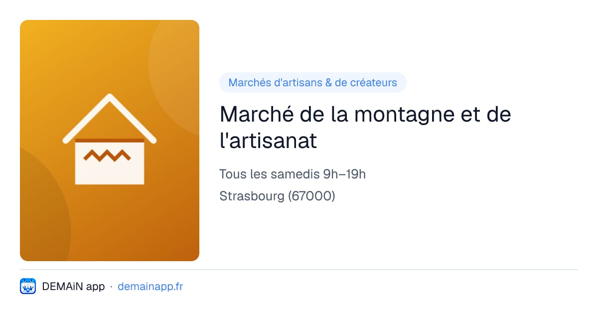 Marché de la montagne et de l'artisanat — Strasbourg