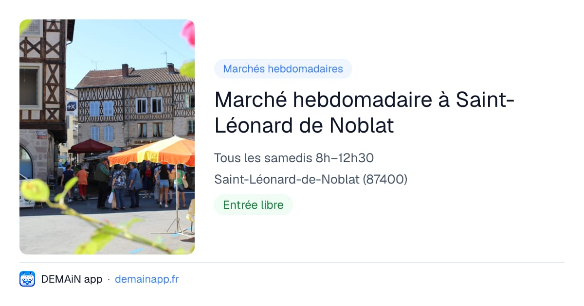 Marché hebdomadaire à Saint-Léonard de Noblat — Saint-Léonard-de-Noblat