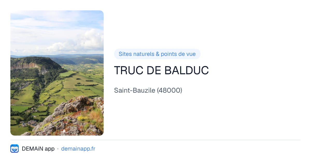 TRUC DE BALDUC — Saint-Bauzile