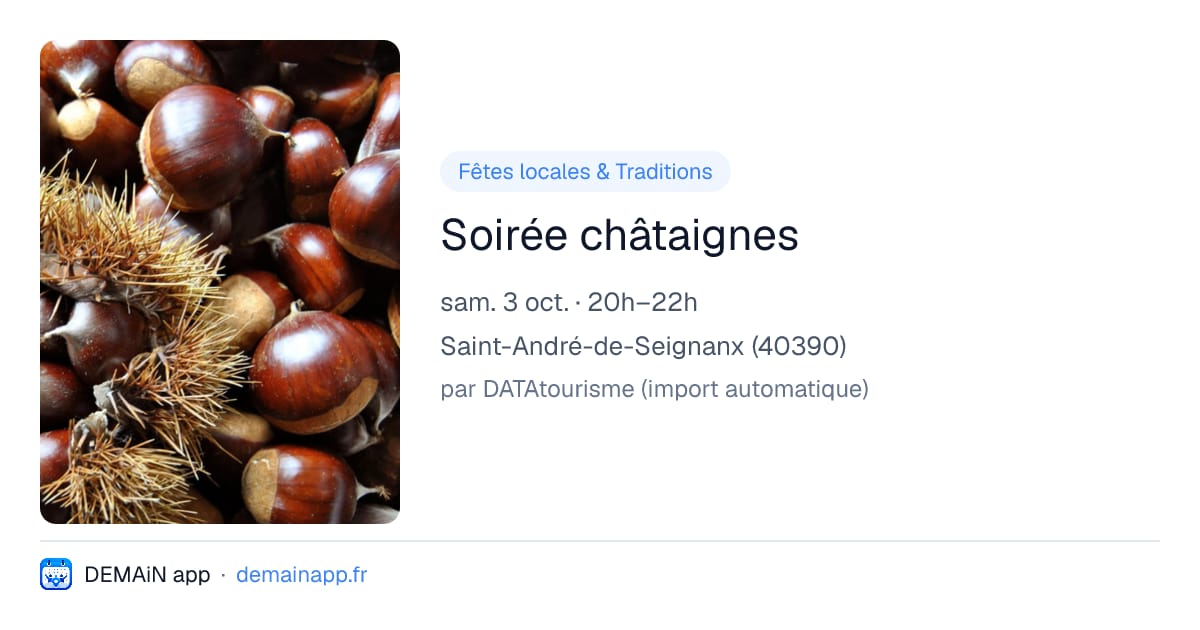 Soirée châtaignes — Saint-André-de-Seignanx