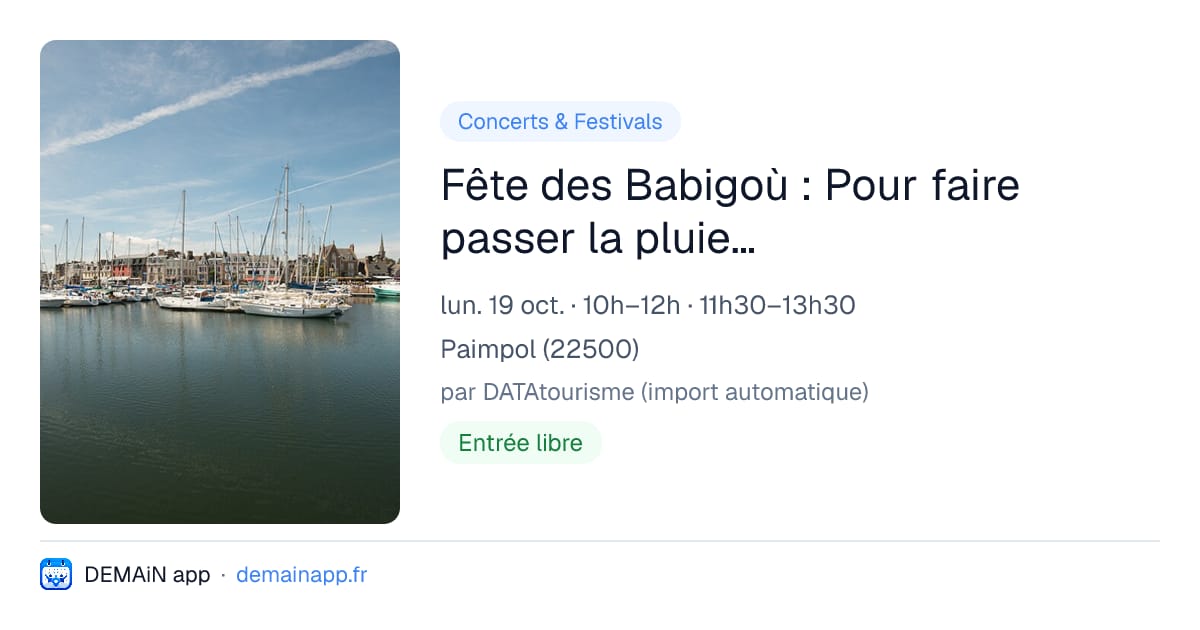 Fête des Babigoù : Pour faire passer la pluie… — Paimpol