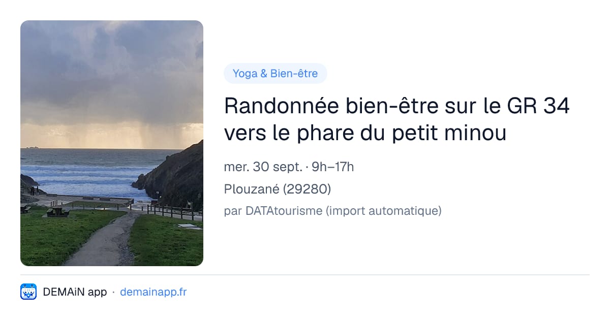 Randonnée bien-être sur le GR 34 vers le phare du petit minou — Plouzané