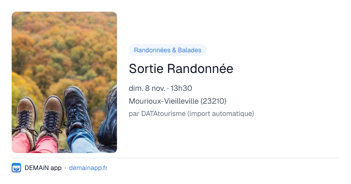 Sortie Randonnée — Mourioux-Vieilleville
