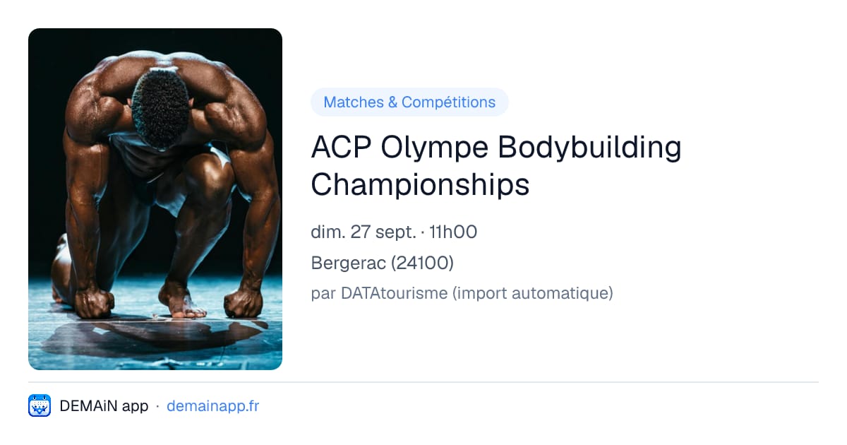 ACP Olympe Bodybuilding Championships — Bergerac