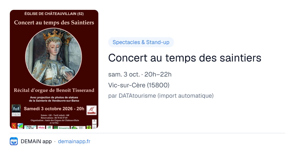Concert au temps des saintiers — Vic-sur-Cère