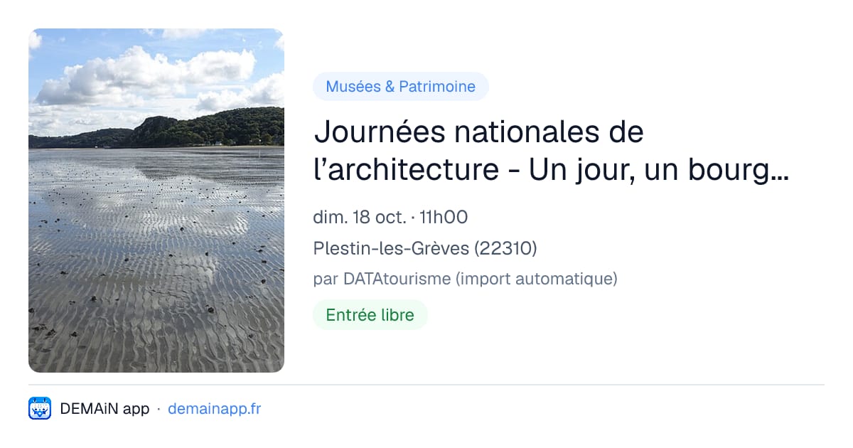 Journées nationales de l’architecture - Un jour, un bourg... — Plestin-les-Grèves