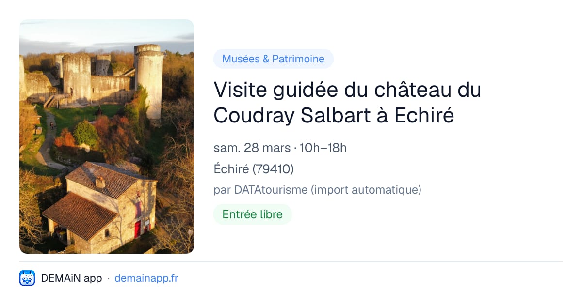 Visite guidée du château du Coudray Salbart à Echiré — Échiré