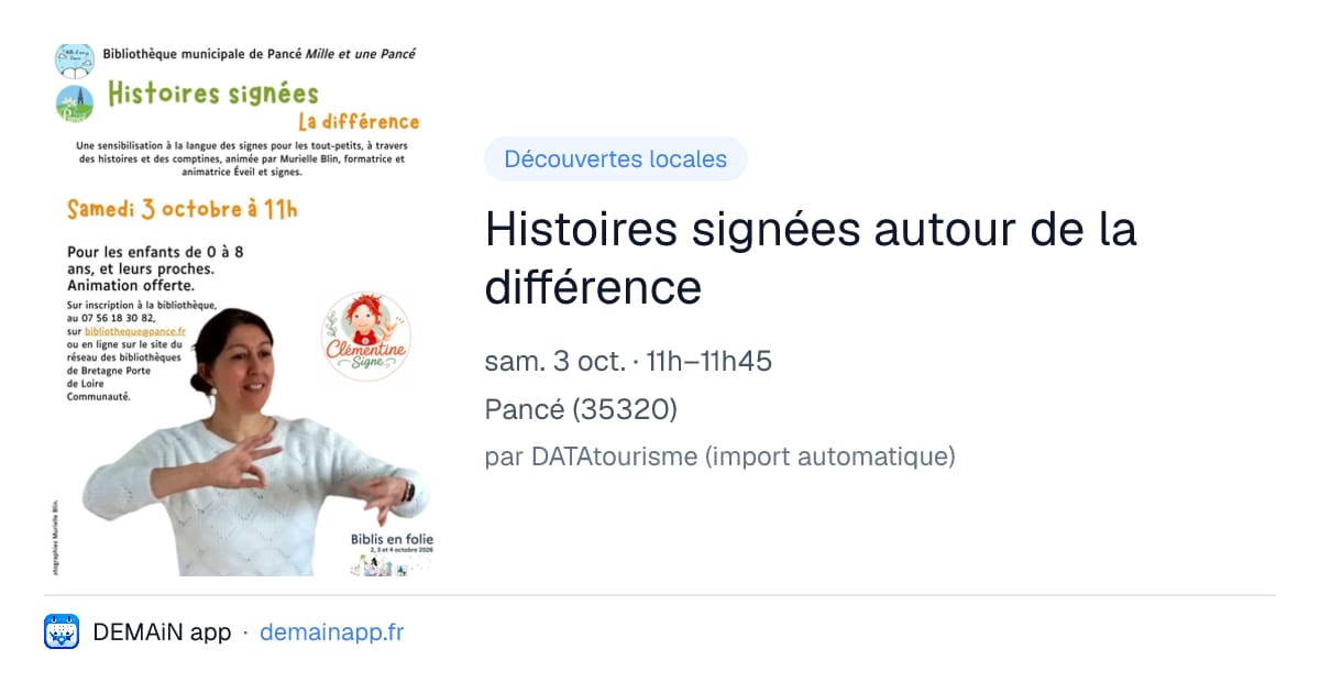 Histoires signées autour de la différence — Pancé