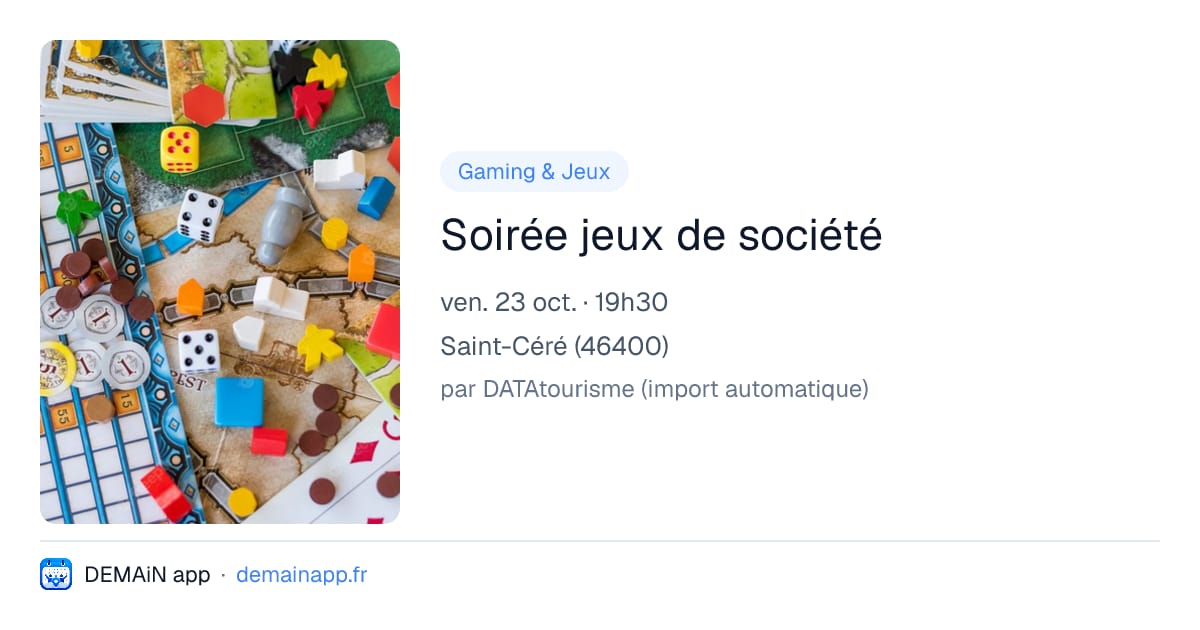 Soirée jeux de société — Saint-Céré