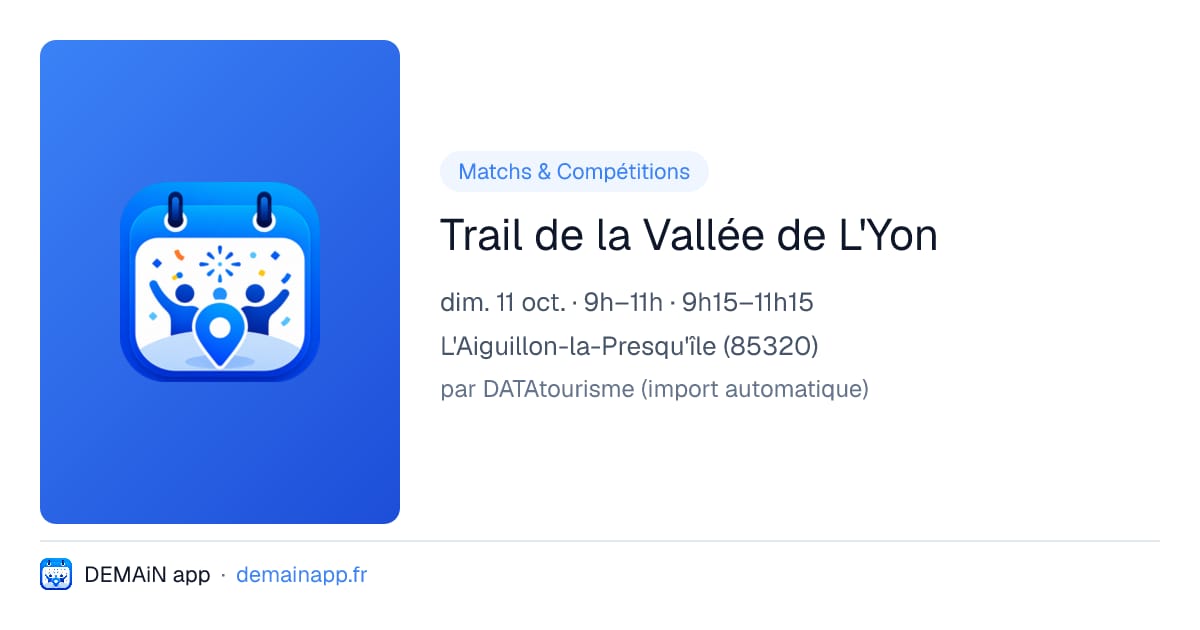 Trail de la Vallée de L'Yon — L'Aiguillon-la-Presqu'île