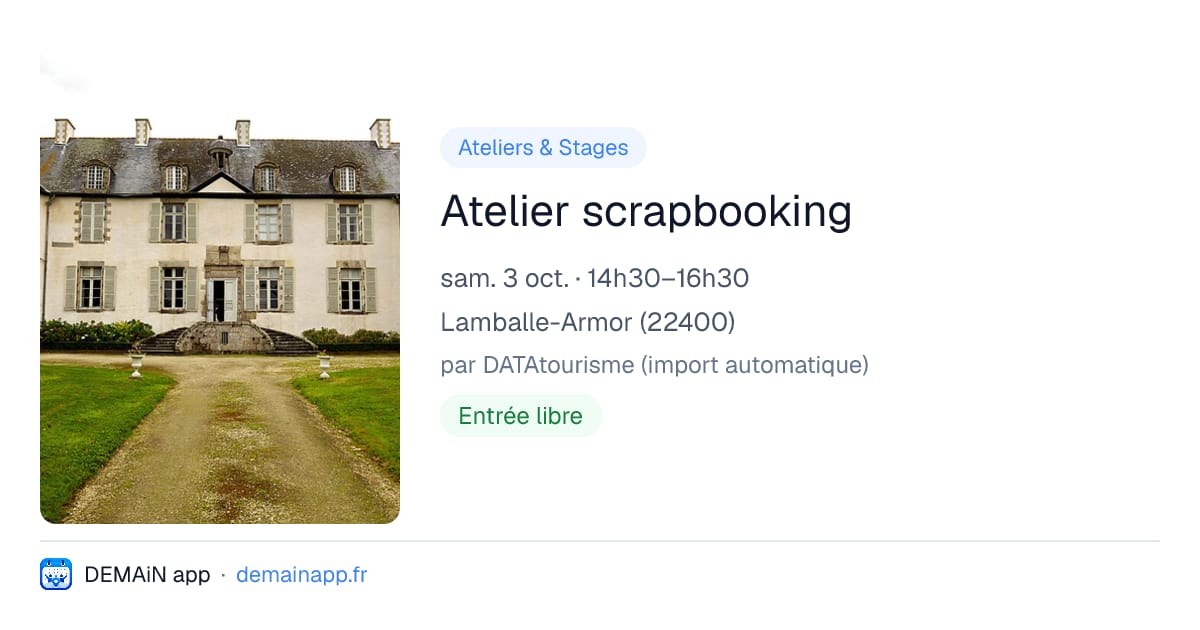 Atelier scrapbooking — Lamballe-Armor