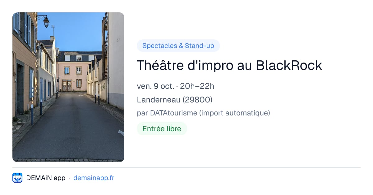 Théâtre d'impro au BlackRock — Landerneau