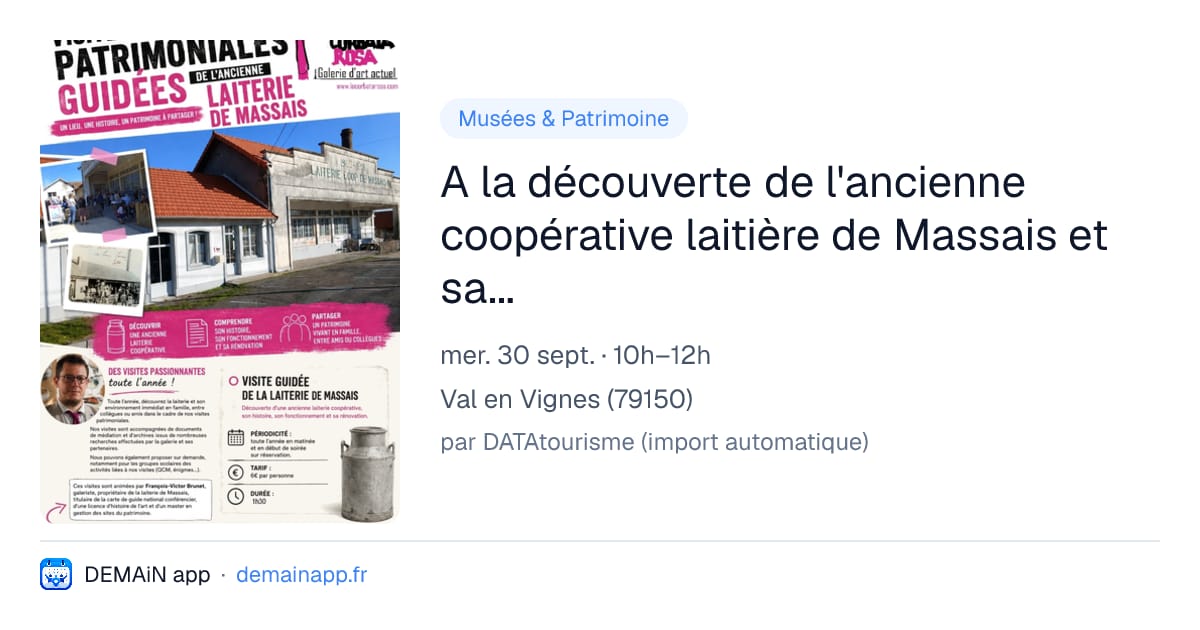 A la découverte de l'ancienne coopérative laitière de Massais et sa réhabilitation en cours — Val en Vignes