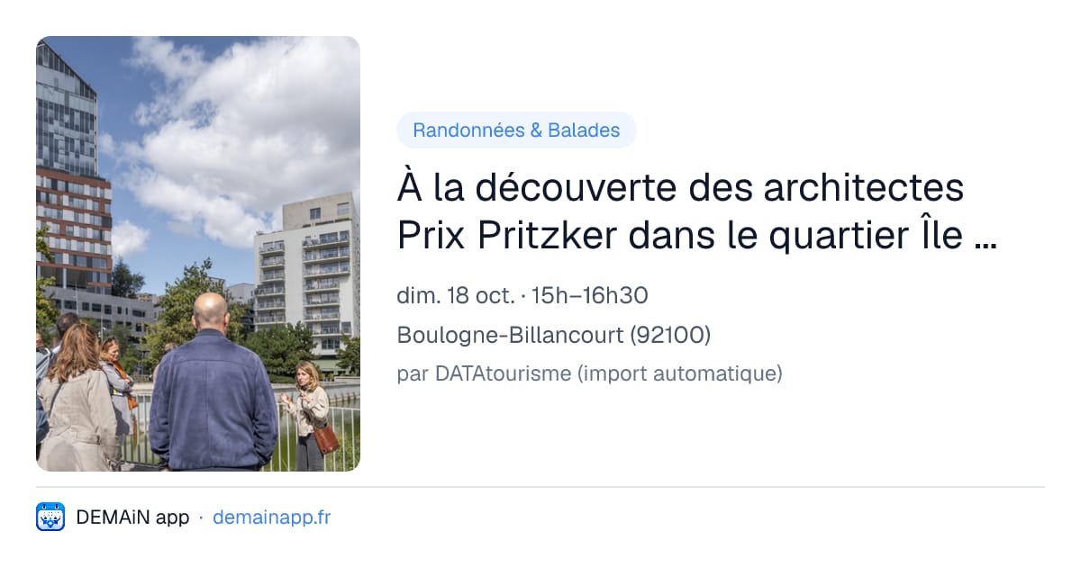 À la découverte des architectes Prix Pritzker dans le quartier Île Seguin - Rives de Seine — Boulogne-Billancourt