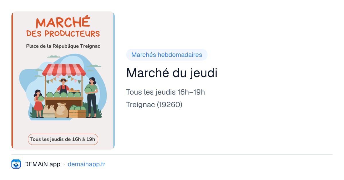 Marché du jeudi — Treignac