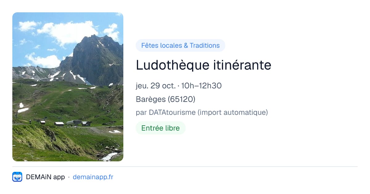Ludothèque itinérante — Barèges