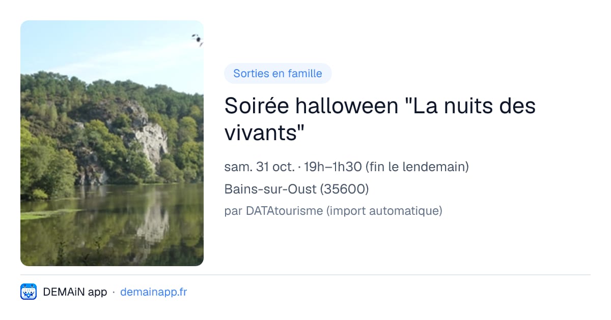 Soirée halloween "La nuits des vivants" — Bains-sur-Oust