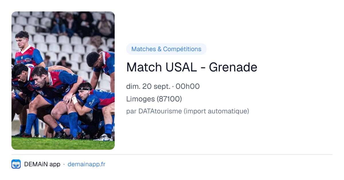 Match USAL - Grenade — Limoges