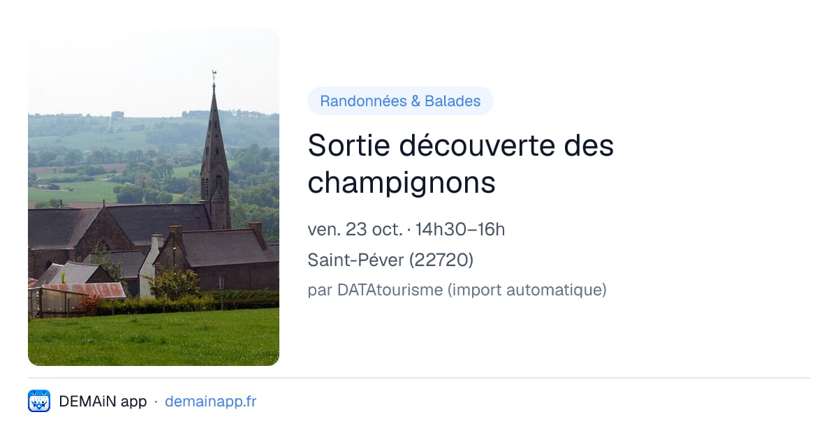 Sortie découverte des champignons — Saint-Péver
