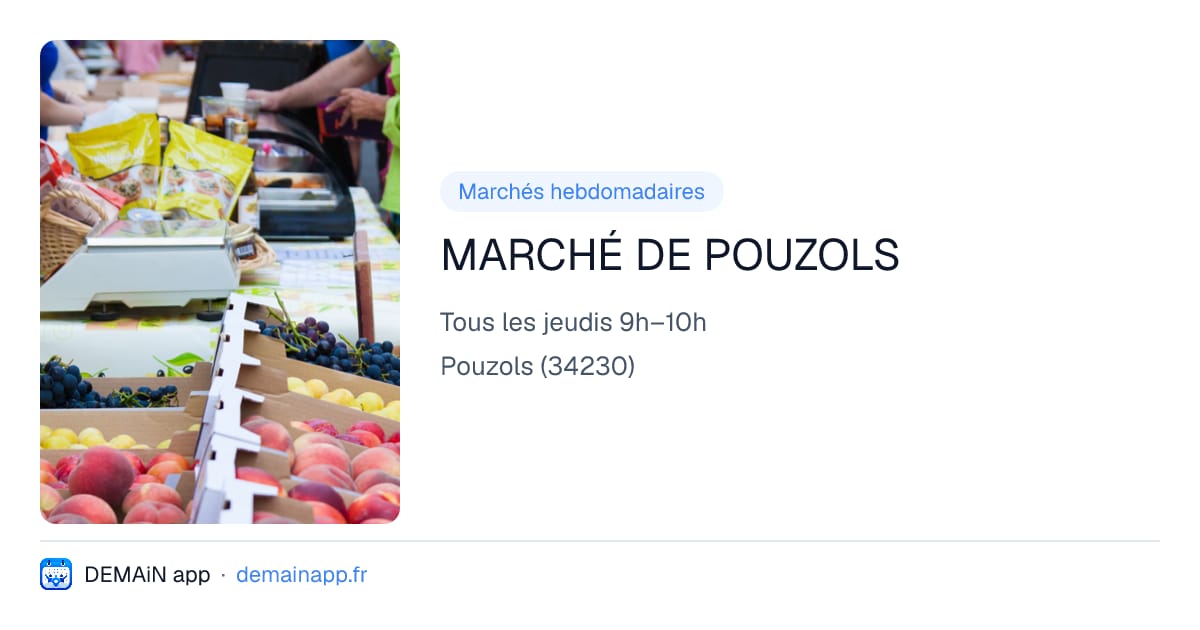 MARCHÉ DE POUZOLS — Pouzols