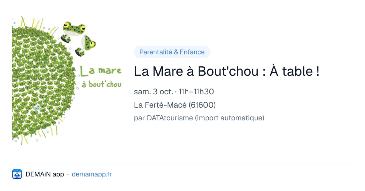 La Mare à Bout'chou : À table ! — La Ferté-Macé