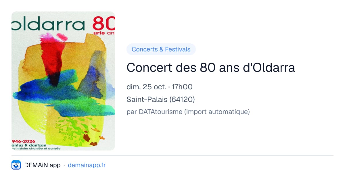 Concert des 80 ans d'Oldarra — Saint-Palais