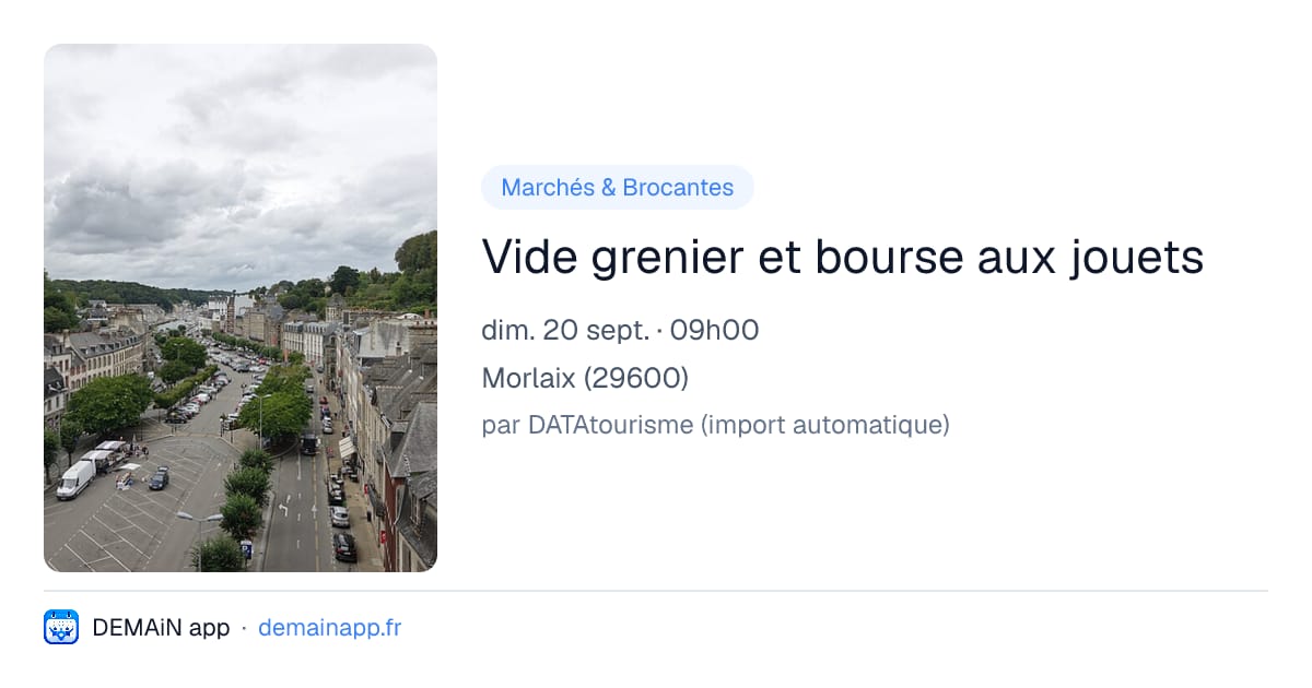 Vide grenier et bourse aux jouets — Morlaix