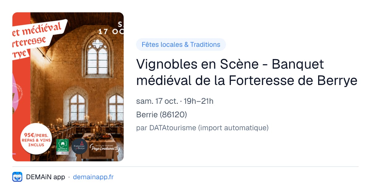 Vignobles en Scène - Banquet médiéval de la Forteresse de Berrye — Berrie
